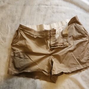Lane Bryant Tan Chino Bermuda Shorts